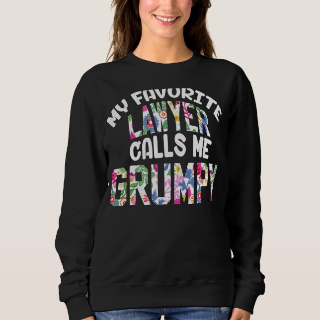 Sweatshirt Mens Mon Avocat Préféré M'Appelle Grumpy Fière Gra (Devant)