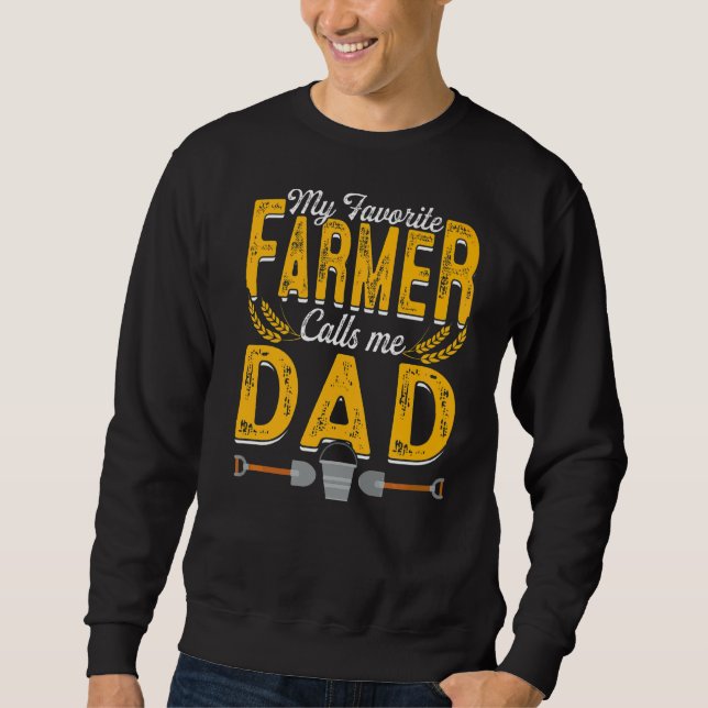 Sweatshirt Mens Mon Fermier Préféré M'Appelle Papa Farming Pa (Devant)