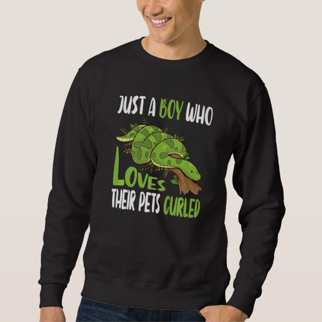 Sweatshirt Mens Noodle Reptile For Ball Python Herpetologist (Devant)