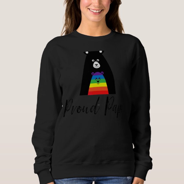 Sweatshirt Mens Papa Bear Lgbt Pride Gay Rainbow Proud Papa F (Devant)