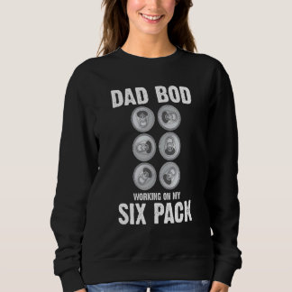 Sweatshirt Mens Papa Bod Travailler Sur Mon Six Pack Bière Pè