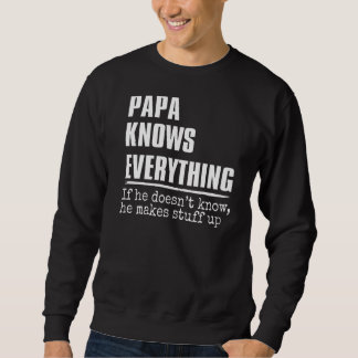 Sweatshirt Mens Papa connaît tout 60e Fête des pères