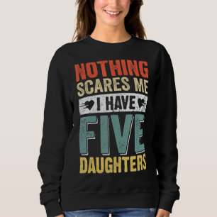 Sweatshirt Mens Papa J'Ai Cinq Filles Vintage Retro Fath