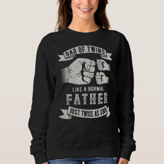 Sweatshirt Mens Papa Of Twins Papa Fête des pères Nouveau Pap