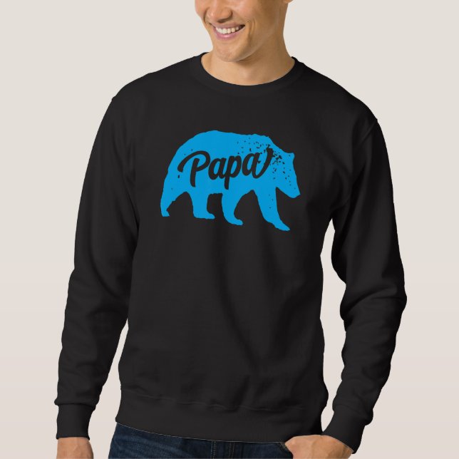Sweatshirt Mens Papa Ours Croustillant Aimable Forte Cute Pap (Devant)
