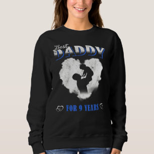 Sweatshirt Mens Père Bébé Meilleur Papa Papa Papa Pendant 9 A