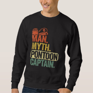 Sweatshirt Mens Pontoon Bateau Capitaine Papa Grand-père Homm