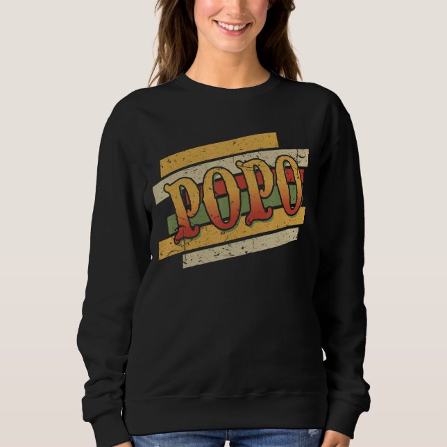 Sweatshirt Mens Popo Retro Vintage Stepdad Stepfather (Devant)