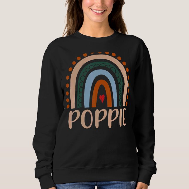 Sweatshirt Mens Poppie Rainbow Boho Rainbow Poppie Cool Papa  (Devant)