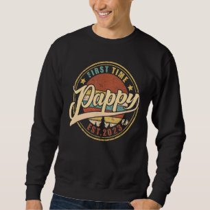 Sweatshirt Mens Première Fois Pappy 2023 Pour Promu À Papa