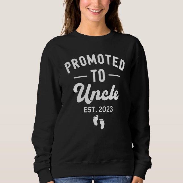 Sweatshirt Mens Promoted to Uncle 2023 Pregnancy Announcement (Devant)