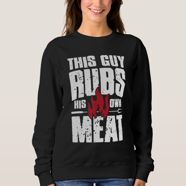 Sweatshirt Mens Propre viande barbecue chaud burger (Devant)