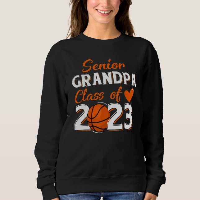 Sweatshirt Mens Proud Grandpa Of A 2023 Senior Basketball Gra (Devant)