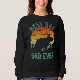 Sweatshirt Mens Rat Vintage Meilleur Rat Papa Jamais Fête des