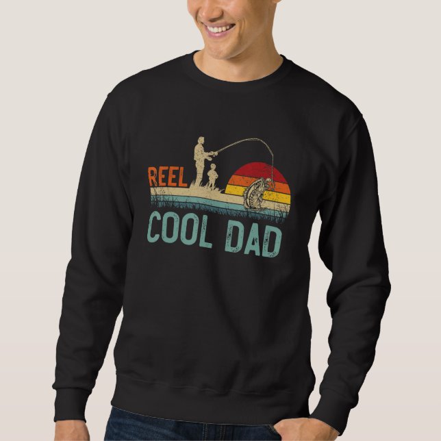 Sweatshirt Mens Reel Cool Dad Fisherman Father's Day Funny Fi (Devant)