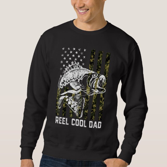 Sweatshirt Mens REEL COOL DAD Fishing Father's Day Gift 4th o (Devant)