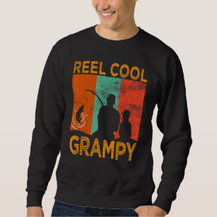 Sweatshirt Mens Reel Cool Grampy Fishing Papa Vintage Grandin