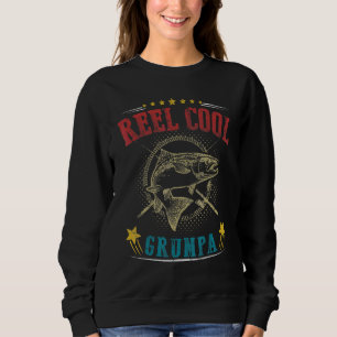 Sweatshirt Mens Reel Cool Grumpa Fisherman Fête des pères Fis