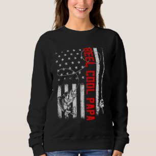Sweatshirt Mens Reel Cool Papa American Flag Famille Pères D