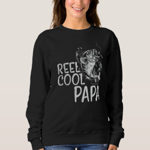 Sweatshirt Mens Reel Cool Papa Papa Pêche Fête des pères Gran