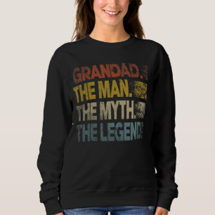 Sweatshirt Mens Retro Grand Homme Mythe Légende Père Vintage