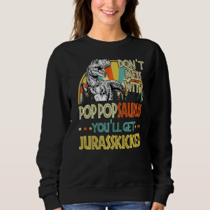 Sweatshirt Mens Retro Pop Popsaurus Dinosaur Rex Vintage Fath