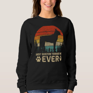 Sweatshirt Mens Retro Vintage Best Boston Terrier Papa Ever F