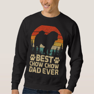 Sweatshirt Mens Retro Vintage Best Chow Chow Papa Jamais Père