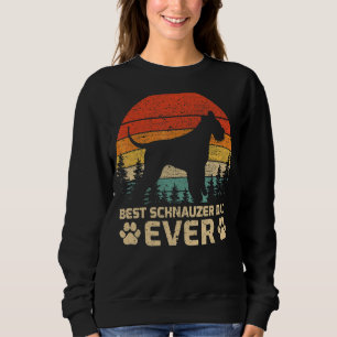 Sweatshirt Mens Retro Vintage Best Schnauzer Papa Ever Père