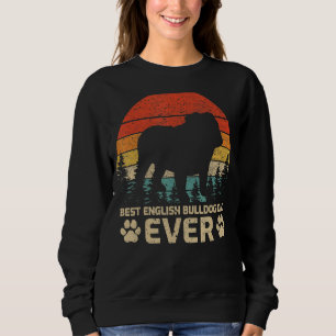 Sweatshirt Mens Retro Vintage Meilleur Anglais Bulldog Papa J