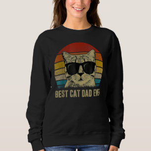 Sweatshirt Mens Retro Vintage Meilleur Chat Papa Jamais Chat