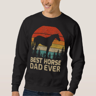 Sweatshirt Mens Retro Vintage Meilleur Cheval Papa Jamais Da