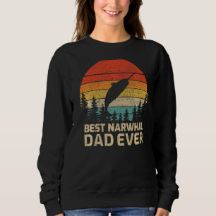 Sweatshirt Mens Retro Vintage meilleur père Narwhal jamais pè