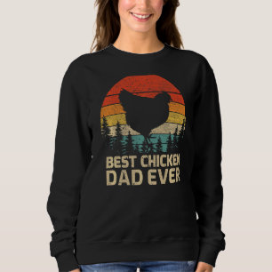 Sweatshirt Mens Retro Vintage meilleur poulet papa jamais pèr