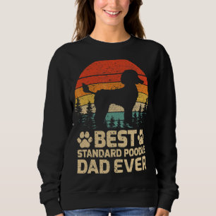 Sweatshirt Mens Retro Vintage meilleur standard Poodle Papa J