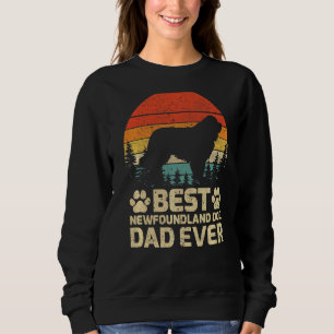 Sweatshirt Mens Retro Vintage Meilleur Terre-Neuve Papa Jamai