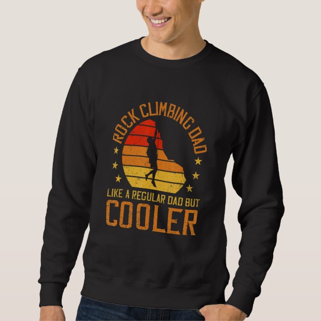 Sweatshirt Mens Rock Climbing Dad Bouldering Rock Boulder Cli (Devant)