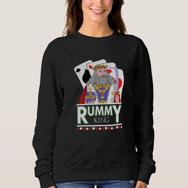 Sweatshirt Mens Rummy King Gin Two Player Card Game Rum And G (Devant)