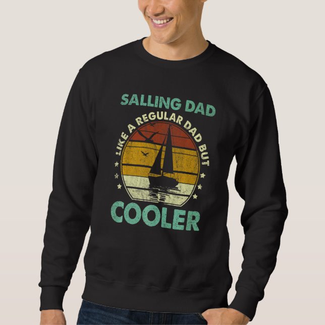 Sweatshirt Mens Sailing Papa Sailboat Fête des pères de navig (Devant)