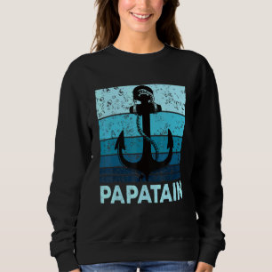 Sweatshirt Mens Sailing Papatain - Papa Capitaine Ancre Père