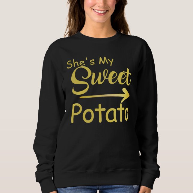 Sweatshirt Mens She's My Sweet Potato I Yam Matching Couple A (Devant)