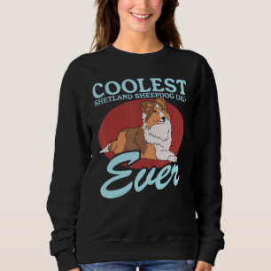 Sweatshirt Mens Shetland Sheepdog Papa Chien Propriétaire She
