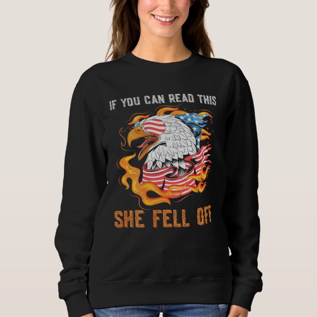 Sweatshirt Mens Si Vous Pouvez Lire Cela Elle Est Tombé De Pa (Devant)