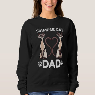 Sweatshirt Mens Siamese Chat Papa Coeur Kitten Chat