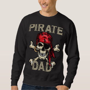 Sweatshirt Mens Skull Skeleton Pirate Papa Fête des pères