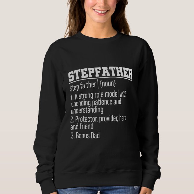 Sweatshirt Mens Stepfather Noun Définition Fête des pères Ste (Devant)