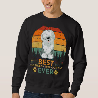 Sweatshirt Mens Style Rétro Meilleur Anglais Sheepdog Papa Ja