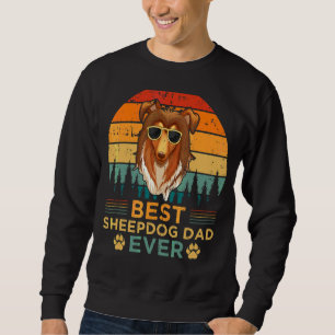 Sweatshirt Mens Style Rétro Meilleur chien de berger Papa Jam