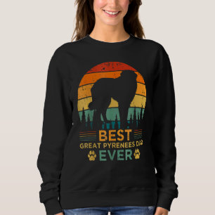 Sweatshirt Mens Style Rétro Meilleur Grand Pyrénées Papa Jama