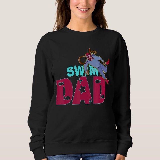 Sweatshirt Mens Swage Papa Swimmer Baignade 1 (Devant)